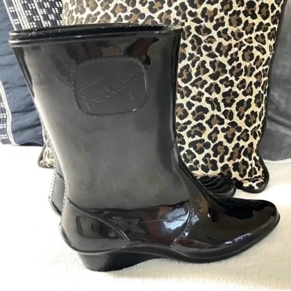Salvatore Ferragamo Black Women's Rain Boots - Picture 9 of 11
